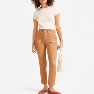 Everlane Slim Leg Crop in Tawny Brown